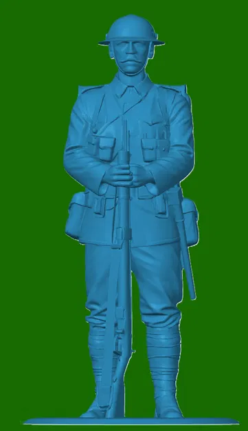 Mô hình lính bộ binh Anh Thế chiến thứ nhất (WW1) để in 3D - Image 1