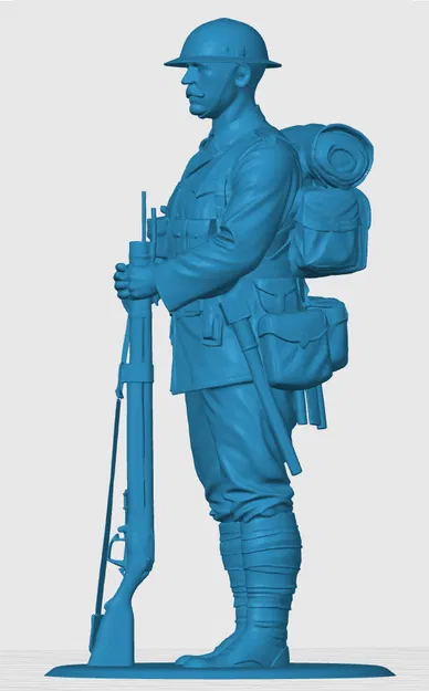 Mô hình lính bộ binh Anh Thế chiến thứ nhất (WW1) để in 3D - Image 2