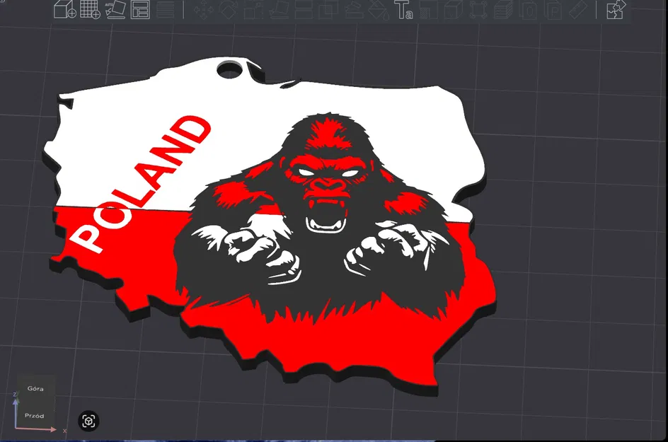 Brelốc Bản đồ Ba Lan Hình Goryl Độc Đáo Cho Chìa Khóa Xe - Image 2