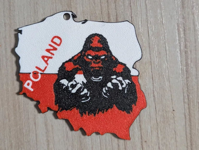 Brelốc Bản đồ Ba Lan Hình Goryl Độc Đáo Cho Chìa Khóa Xe - Image 3