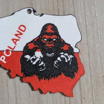 Brelốc Bản đồ Ba Lan Hình Goryl Độc Đáo Cho Chìa Khóa Xe