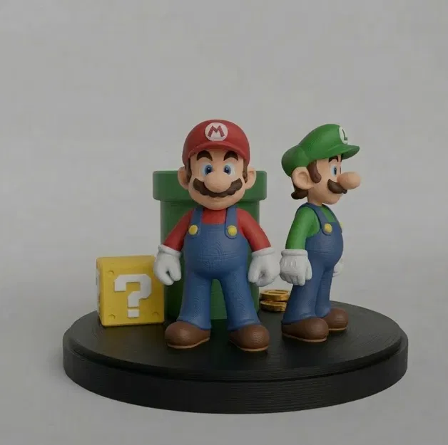 Mô hình 3D bộ đôi Super Mario và Luigi trang trí bàn làm việc - Image 2