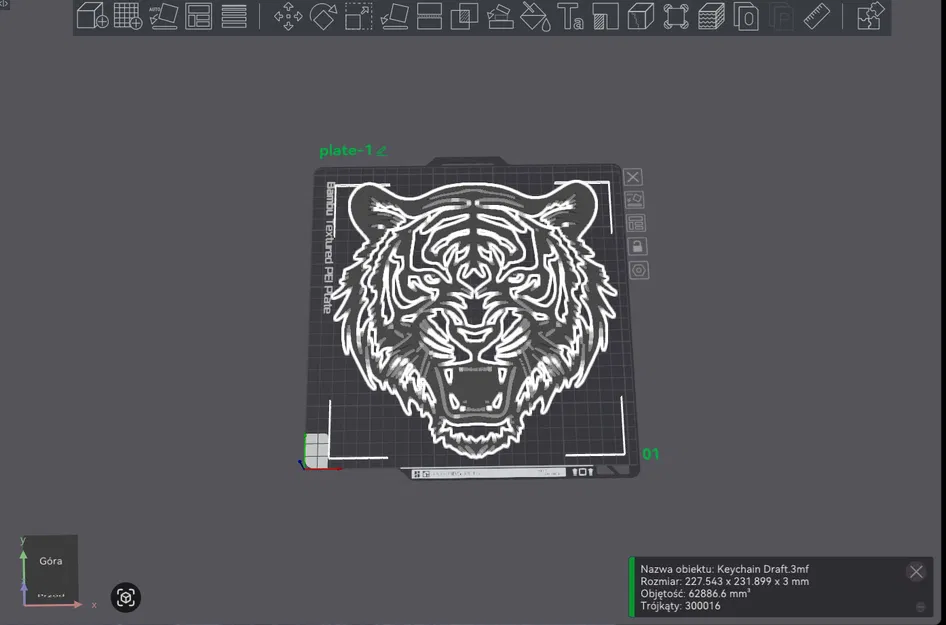 Mô hình đầu hổ 3D treo tường trang trí đầy cá tính - Image 1