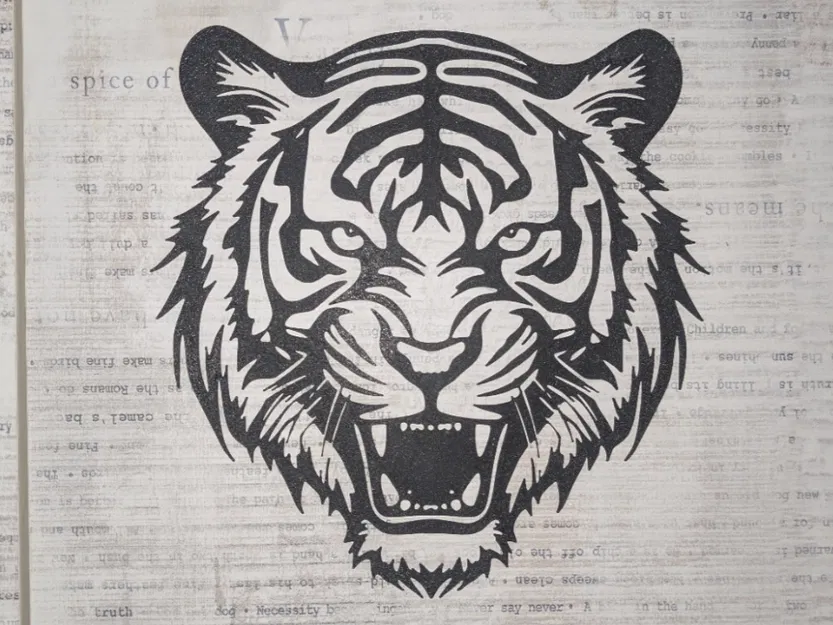 Mô hình đầu hổ 3D treo tường trang trí đầy cá tính - Image 3