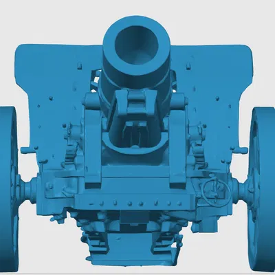 Mô hình pháo Howitzer 9.2-inch Anh Thế chiến I (WW1) in 3D