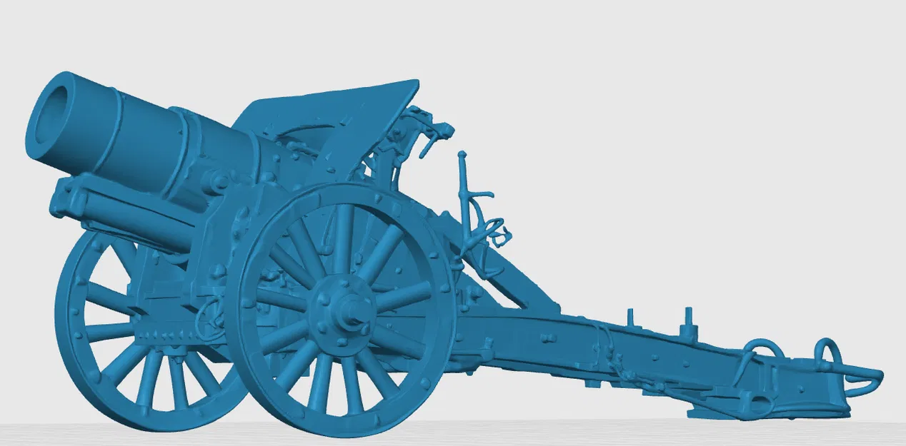 Mô hình pháo Howitzer 9.2-inch Anh Thế chiến I (WW1) in 3D - Image 3