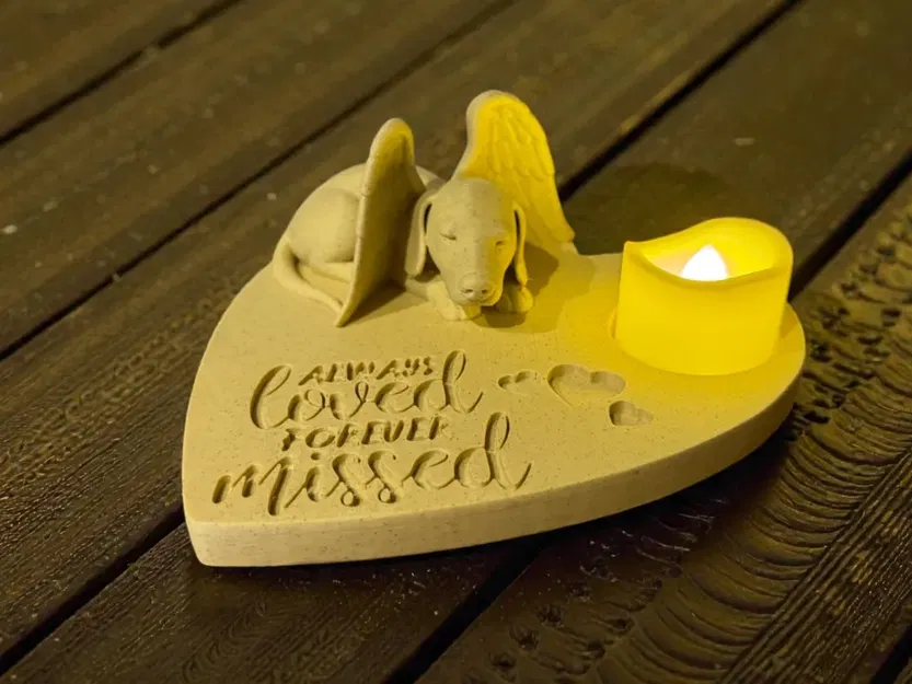 Tượng Tưởng Niệm Thiên Thần Dachshund - Always Loved - Image 1