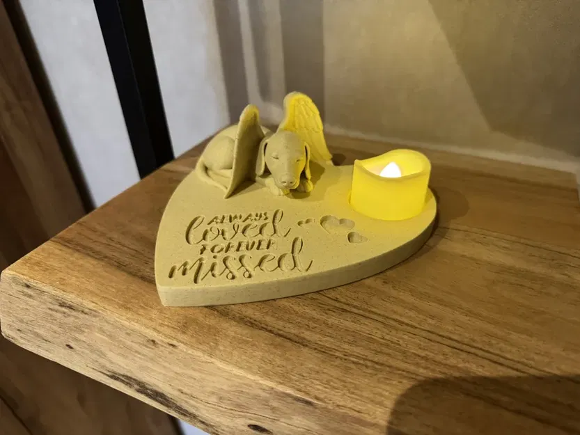 Tượng Tưởng Niệm Thiên Thần Dachshund - Always Loved - Image 2