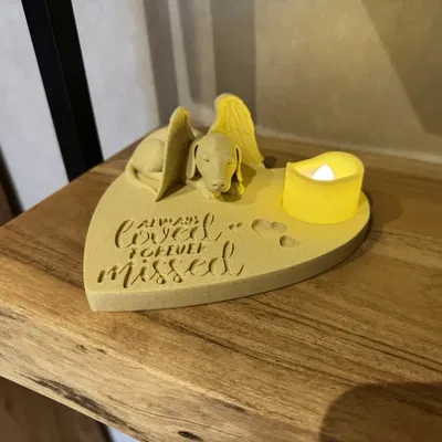 Tượng Tưởng Niệm Thiên Thần Dachshund - Always Loved