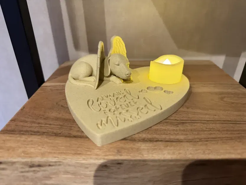 Tượng Tưởng Niệm Thiên Thần Dachshund - Always Loved - Image 3