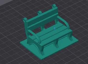 Mô hình ghế công viên trên đế (Boaty on a plate) in 3D độc đáo - Image 1