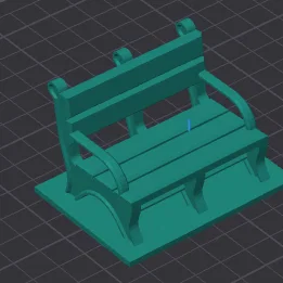 Mô hình ghế công viên trên đế (Boaty on a plate) in 3D độc đáo