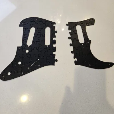 Tấm bảo vệ mặt đàn Stratocaster (Pickguard) ghép hình 3D độc đáo