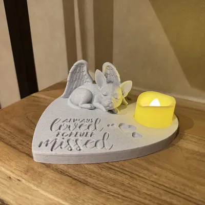 Tượng Thiên Thần Chihuahua Tưởng Niệm - Always Loved Forever Missed