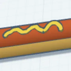 Mô hình Hot Dog 3D dễ thương trang trí bàn làm việc cực đẹp