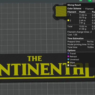 Biển hiệu 3D logo khách sạn The Continental (John Wick) cực chất