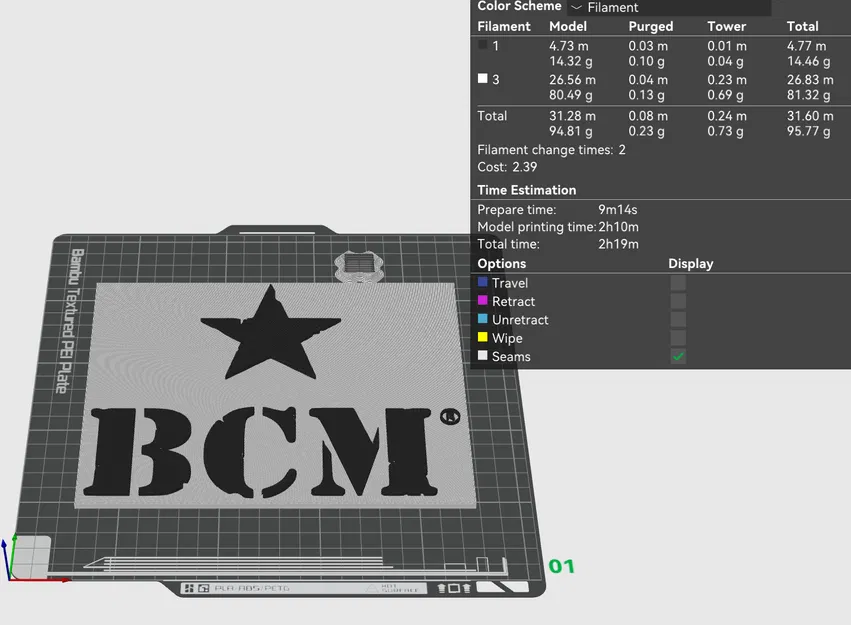 Bảng hiệu treo tường Logo BCM Bravo Company USA in 3D - Image 3