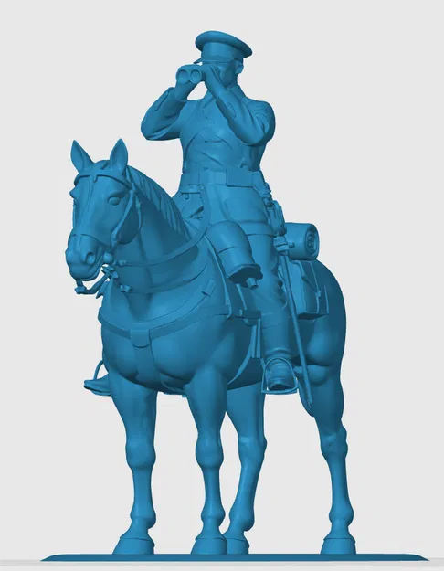 Mô hình sĩ quan kỵ binh Anh Thế chiến I (WW1) in 3D siêu chi tiết - Image 2