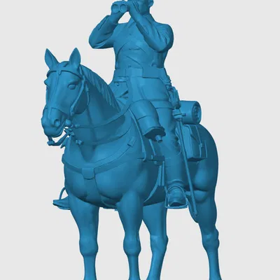 Mô hình sĩ quan kỵ binh Anh Thế chiến I (WW1) in 3D siêu chi tiết