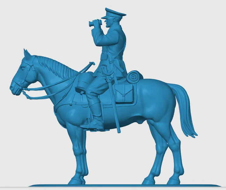 Mô hình sĩ quan kỵ binh Anh Thế chiến I (WW1) in 3D siêu chi tiết - Image 3