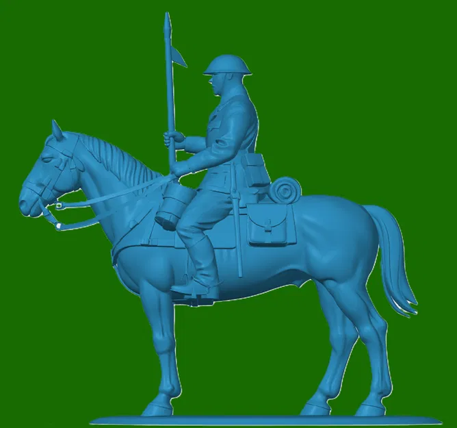 Mô hình Kỵ binh Anh WW1 (WW1 British Mounted Cavalryman) in 3D - Image 1