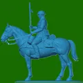 Mô hình Kỵ binh Anh WW1 (WW1 British Mounted Cavalryman) in 3D - Thumbnail 1