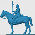 Mô hình Kỵ binh Anh WW1 (WW1 British Mounted Cavalryman) in 3D - Thumbnail 3