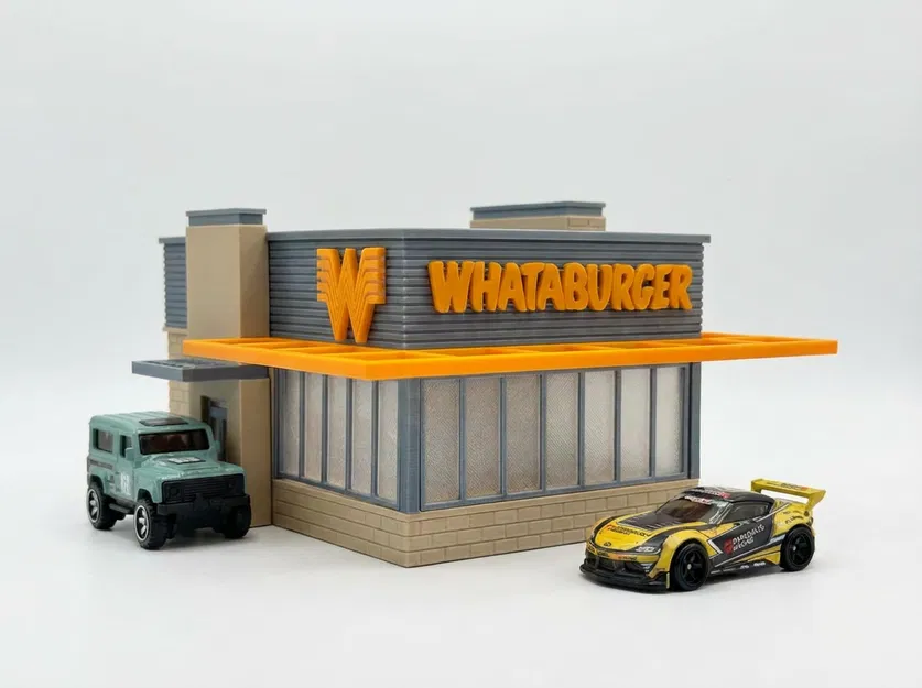 Mô hình Diorama Whataburger tỷ lệ 1/64 cho người sưu tầm xe - Image 1