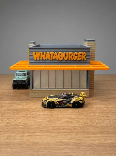 Mô hình Diorama Whataburger tỷ lệ 1/64 cho người sưu tầm xe - Image 2
