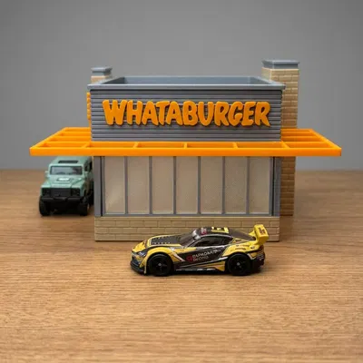 Mô hình Diorama Whataburger tỷ lệ 1/64 cho người sưu tầm xe