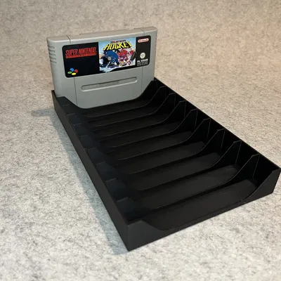 Kệ trưng bày băng game SNES (Super Nintendo)
