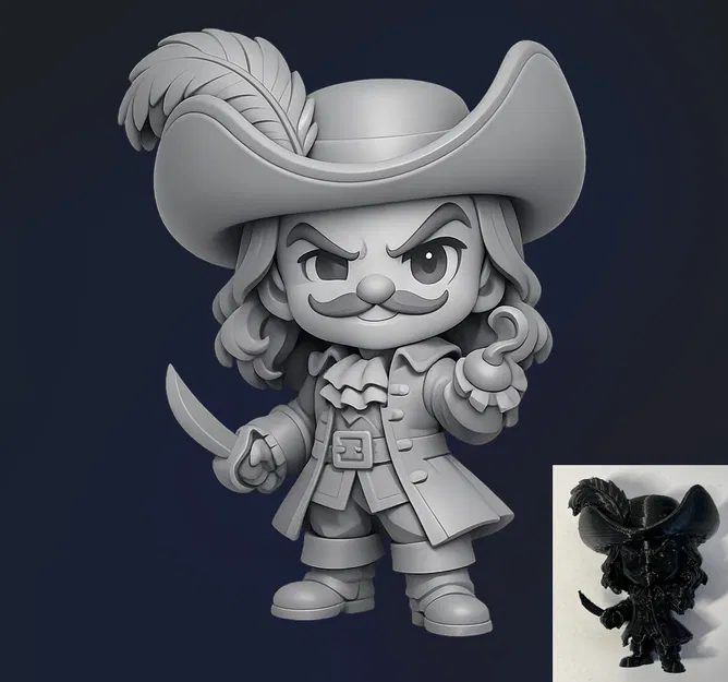 Mô hình Chibi Thuyền trưởng Hook (Peter Pan) - Image 1