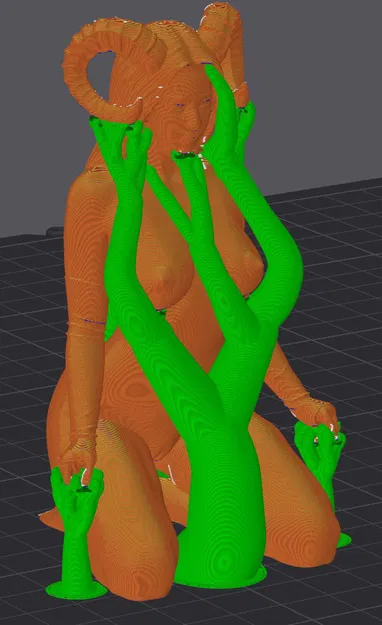 Tượng Nữ Quỷ Có Sừng (Horned Demoness Sculpture) - Image 6