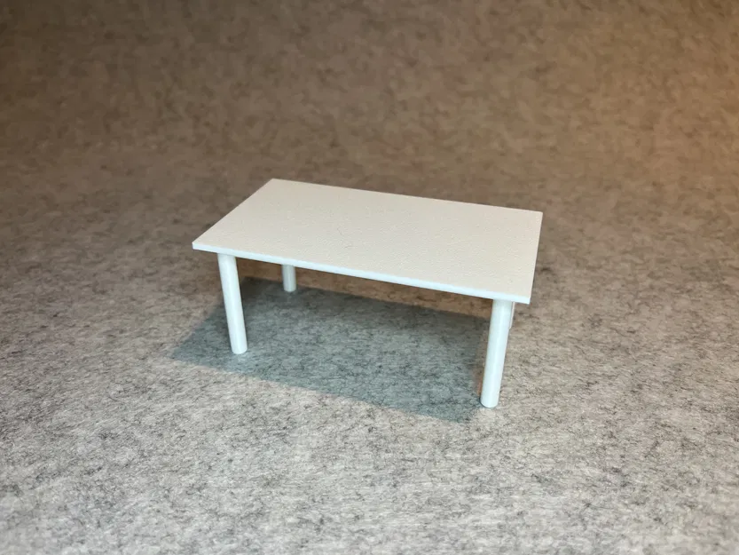 Bàn ăn mini cho nhà búp bê tỉ lệ 1:18 - Mô hình 3D tinh xảo - Image 1