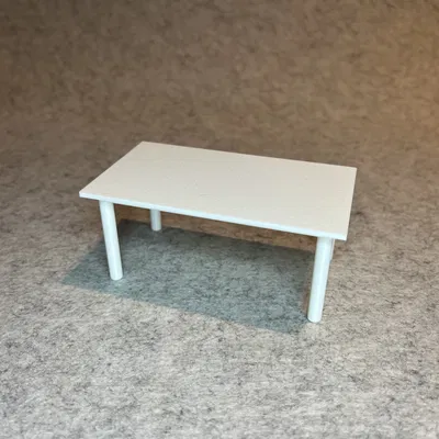 Bàn ăn mini cho nhà búp bê tỉ lệ 1:18 - Mô hình 3D tinh xảo