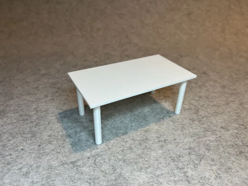 Bàn ăn mini cho nhà búp bê tỉ lệ 1:18 - Mô hình 3D tinh xảo - Image 2