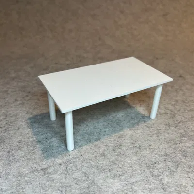 Bàn ăn mini cho nhà búp bê tỉ lệ 1:18 - Mô hình 3D tinh xảo