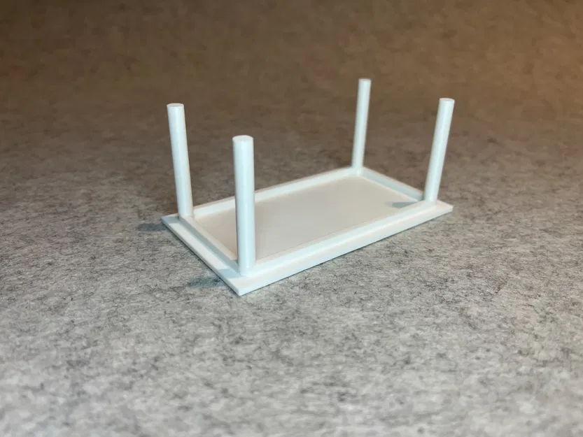 Bàn ăn mini cho nhà búp bê tỉ lệ 1:18 - Mô hình 3D tinh xảo - Image 5