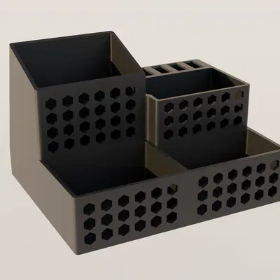 Khay Đựng Bàn Làm Việc 3D Kèm Giá Cắm USB Tiện Lợi