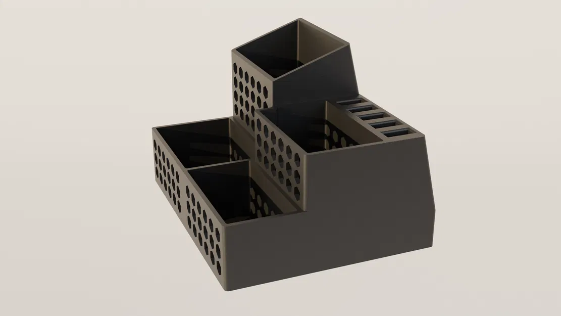 Khay Đựng Bàn Làm Việc 3D Kèm Giá Cắm USB Tiện Lợi - Image 2