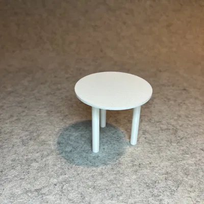 Bàn trà tròn mini cho nhà búp bê tỉ lệ 1:18 (Dollhouse Miniature)