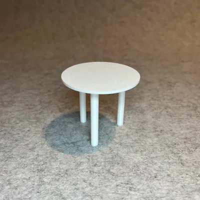 Bàn trà tròn mini cho nhà búp bê tỉ lệ 1:18 (Dollhouse Miniature)