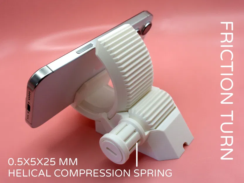 Giá đỡ điện thoại cơ chế bánh răng (Gear Phone Stand) bởi Pork3D.com - Image 1