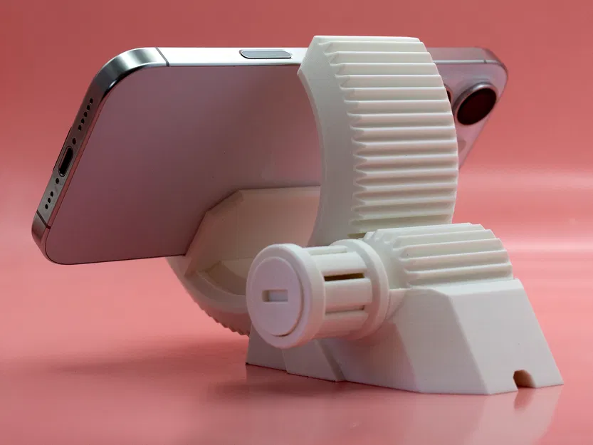Giá đỡ điện thoại cơ chế bánh răng (Gear Phone Stand) bởi Pork3D.com - Image 5