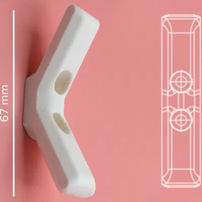 Móc cuộn dây rèm cửa an toàn (Mini) - Window Blind Cord Safety Cleat by Pork3D.com