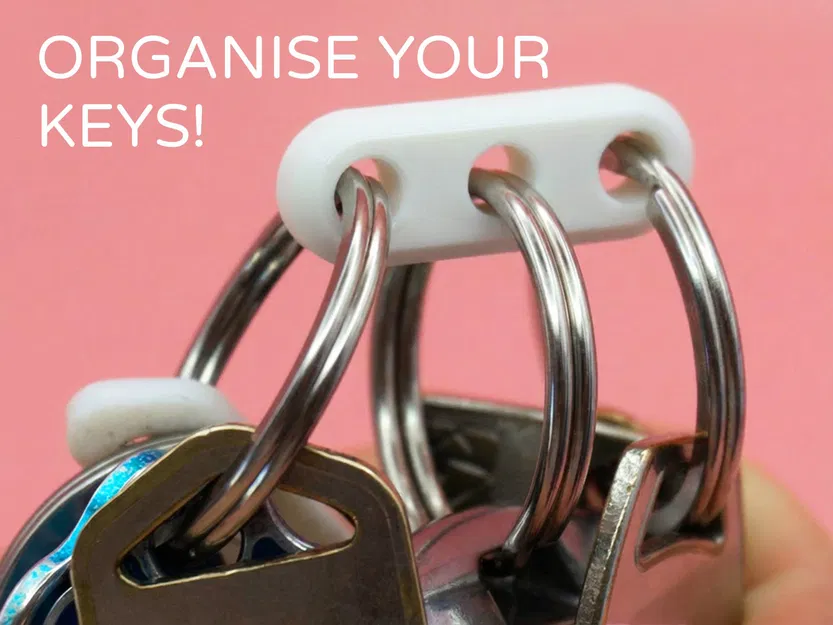 Móc treo chia khóa 3 vòng by Pork3D.com - Image 1