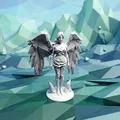 Tượng Thiên Thần Low Poly - Vệ Thần Tối Giản - Nghệ Thuật Hình Học - Thumbnail 1