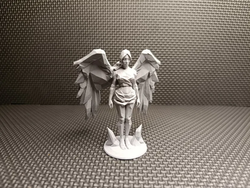 Tượng Thiên Thần Low Poly - Vệ Thần Tối Giản - Nghệ Thuật Hình Học - Image 2