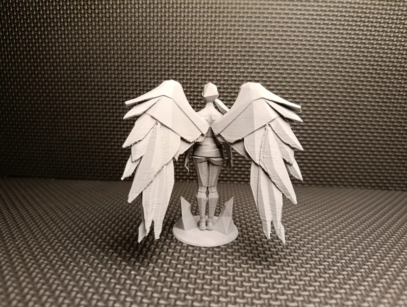 Tượng Thiên Thần Low Poly - Vệ Thần Tối Giản - Nghệ Thuật Hình Học - Image 4
