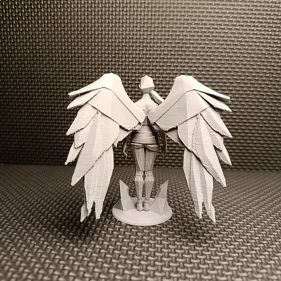 Tượng Thiên Thần Low Poly - Vệ Thần Tối Giản - Nghệ Thuật Hình Học